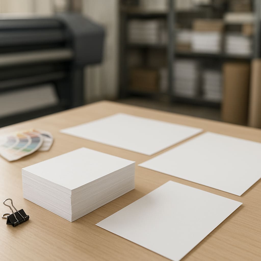 Névjegykártyák és szórólapok